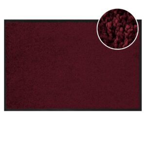 Schmutzfangmatte Fussmatte QUEEN Sauberlaufmatte Schmutzmatte mit Gummirand für innen & außen 5 Größen Bordeaux