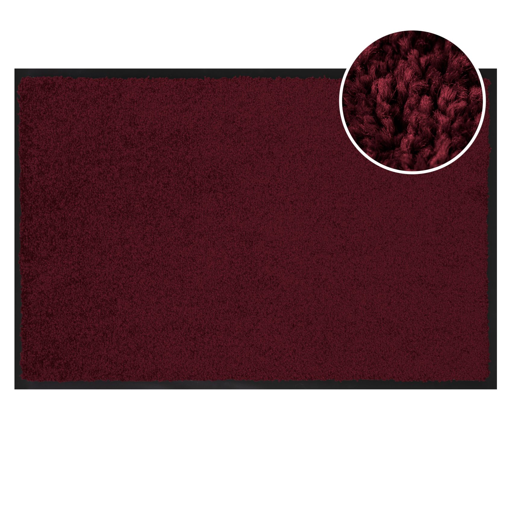 VQU-SMA-ROTT_10 Schmutzfangmatte Fussmatte QUEEN Sauberlaufmatte Schmutzmatte mit Gummirand für innen & außen 5 Größen Bordeaux