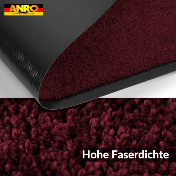 Schmutzfangmatte Fussmatte QUEEN Sauberlaufmatte Schmutzmatte mit Gummirand für innen & außen 5 Größen Bordeaux