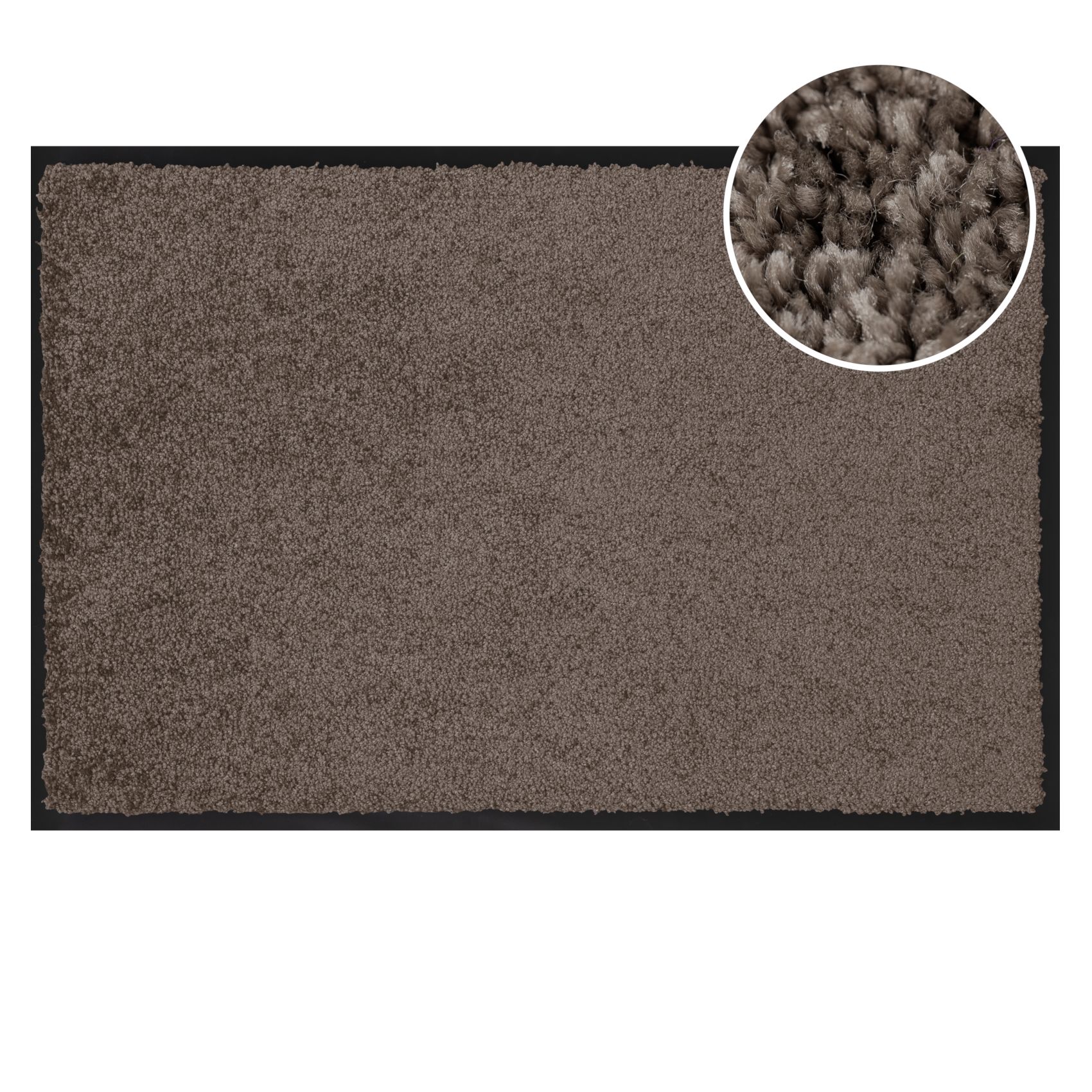 VQU-SMA-BRAU_10 Schmutzfangmatte Fussmatte QUEEN Sauberlaufmatte Schmutzmatte mit Gummirand für innen & außen 5 Größen Braun