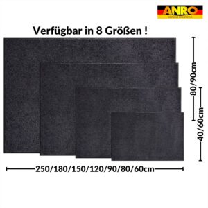 Schmutzfangmatte Fußmatte AMIGO Sauberlaufmatte Schmutzmatte mit Gummirand für innen & außen 8 Größen Blau