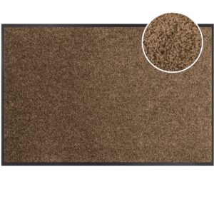 Schmutzfangmatte Fußmatte AMIGO Sauberlaufmatte Schmutzmatte mit Gummirand für innen & außen 8 Größen Braun