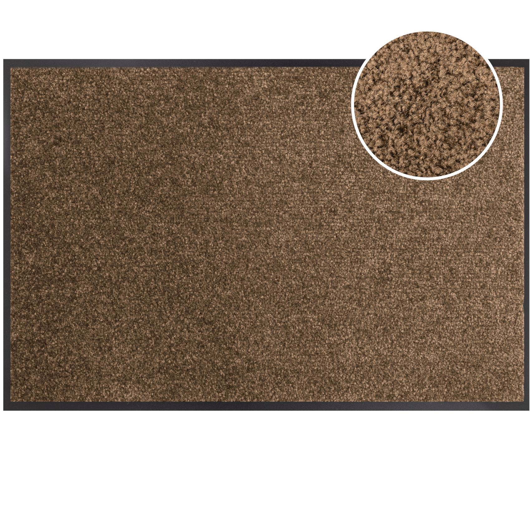 VAM-SMA-BRAU_10 Schmutzfangmatte Fußmatte AMIGO Sauberlaufmatte Schmutzmatte mit Gummirand für innen & außen 8 Größen Braun
