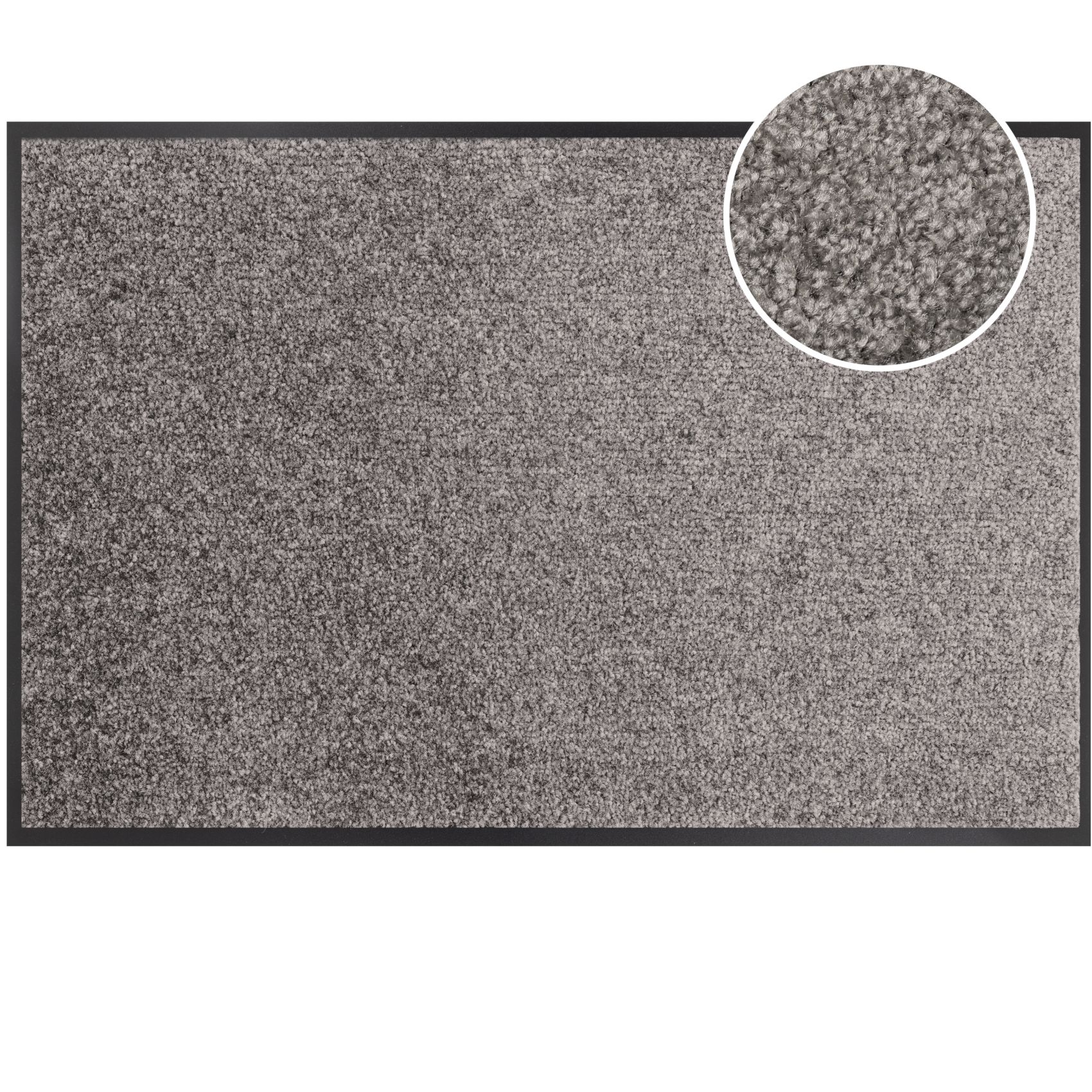 VAM-SMA-GRAU_10A Schmutzfangmatte Fußmatte AMIGO Sauberlaufmatte Schmutzmatte mit Gummirand für innen & außen 8 Größen Grau