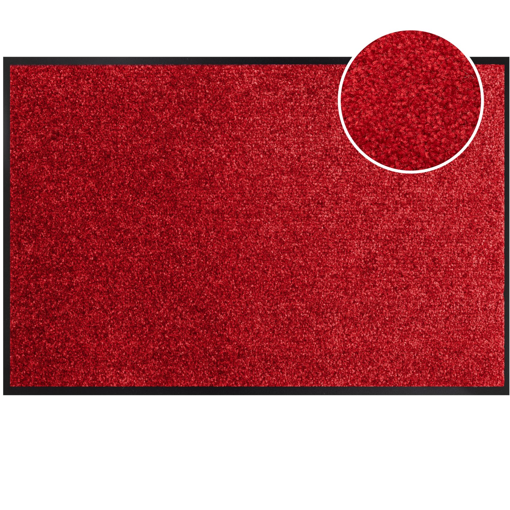 VAM-SMA-ROTT_10 Schmutzfangmatte Fußmatte AMIGO Sauberlaufmatte Schmutzmatte mit Gummirand für innen & außen 8 Größen Rot