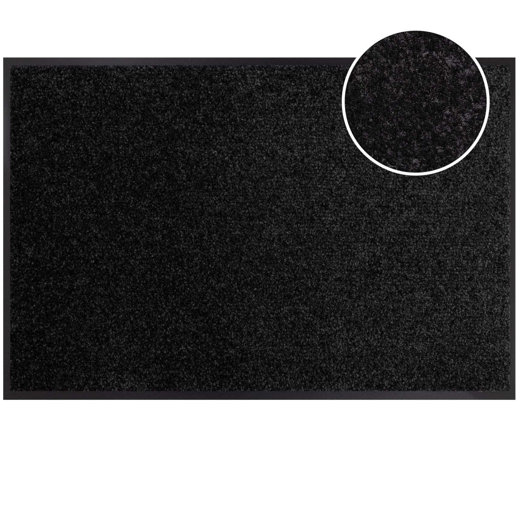 VAM-SMA-SCHW_10 Schmutzfangmatte Fußmatte AMIGO Sauberlaufmatte Schmutzmatte mit Gummirand für innen & außen 8 Größen Schwarz