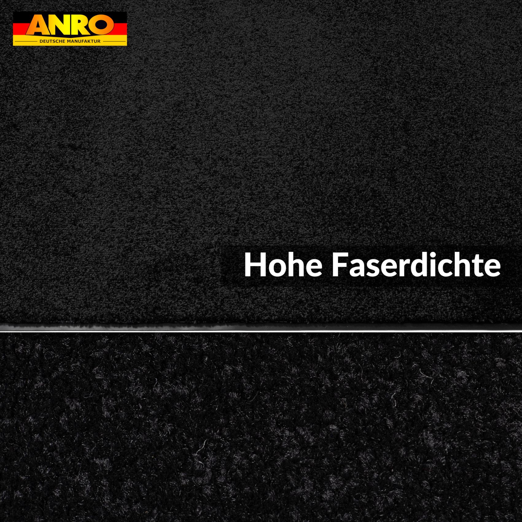 VAM-BIG-ROTT_30 Schmutzfangmatte Fußmatte AMIGO Sauberlaufmatte Schmutzmatte mit Gummirand für innen & außen 8 Größen Schwarz