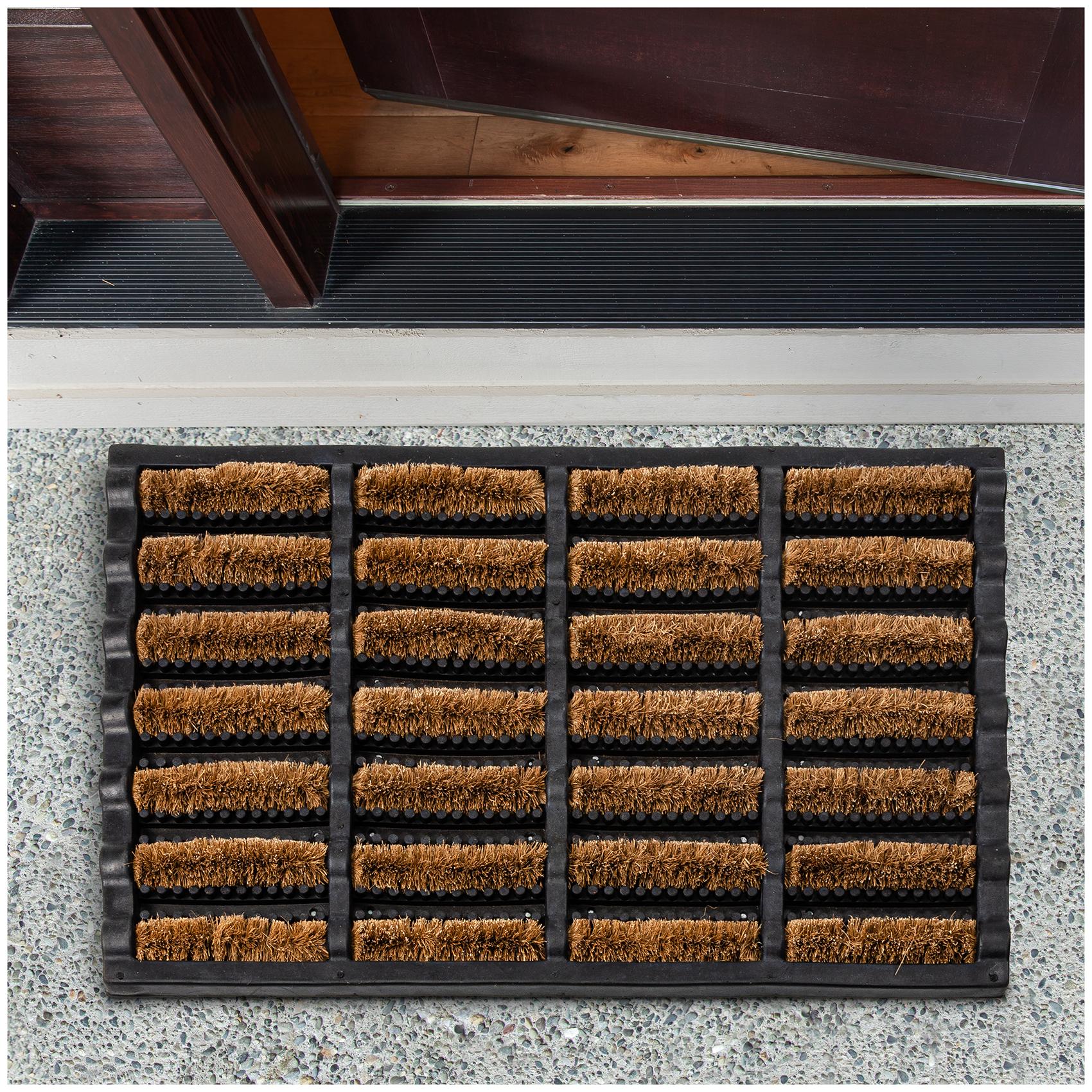 VSCRAP-040-060_10B Kokosmatte Gummi Fußmatte Kokos Eco-Natur Schmutzfangmatte 40x60cm