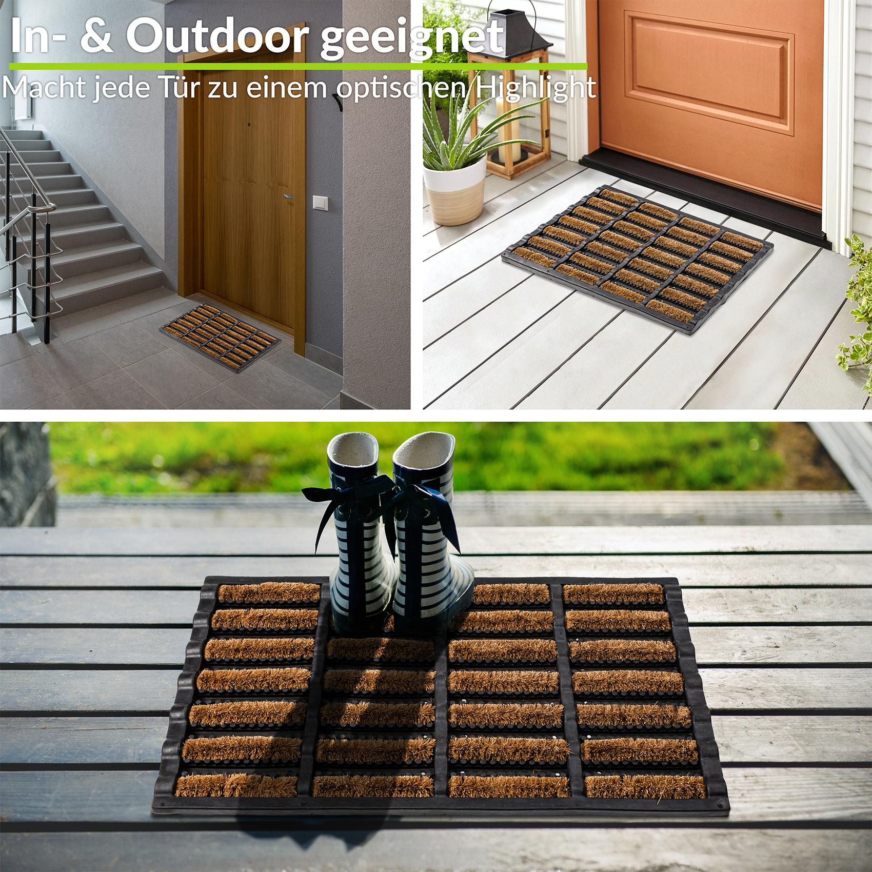 VSCRAP-040-060_50 Kokosmatte Gummi Fußmatte Kokos Eco-Natur Schmutzfangmatte 40x60cm