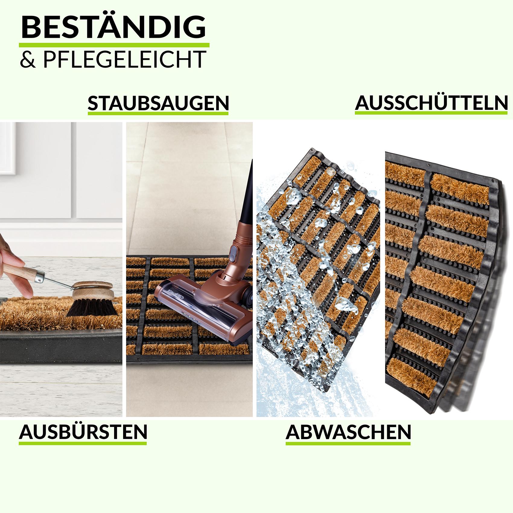 VSCRAP-040-060_60 Kokosmatte Gummi Fußmatte Kokos Eco-Natur Schmutzfangmatte 40x60cm