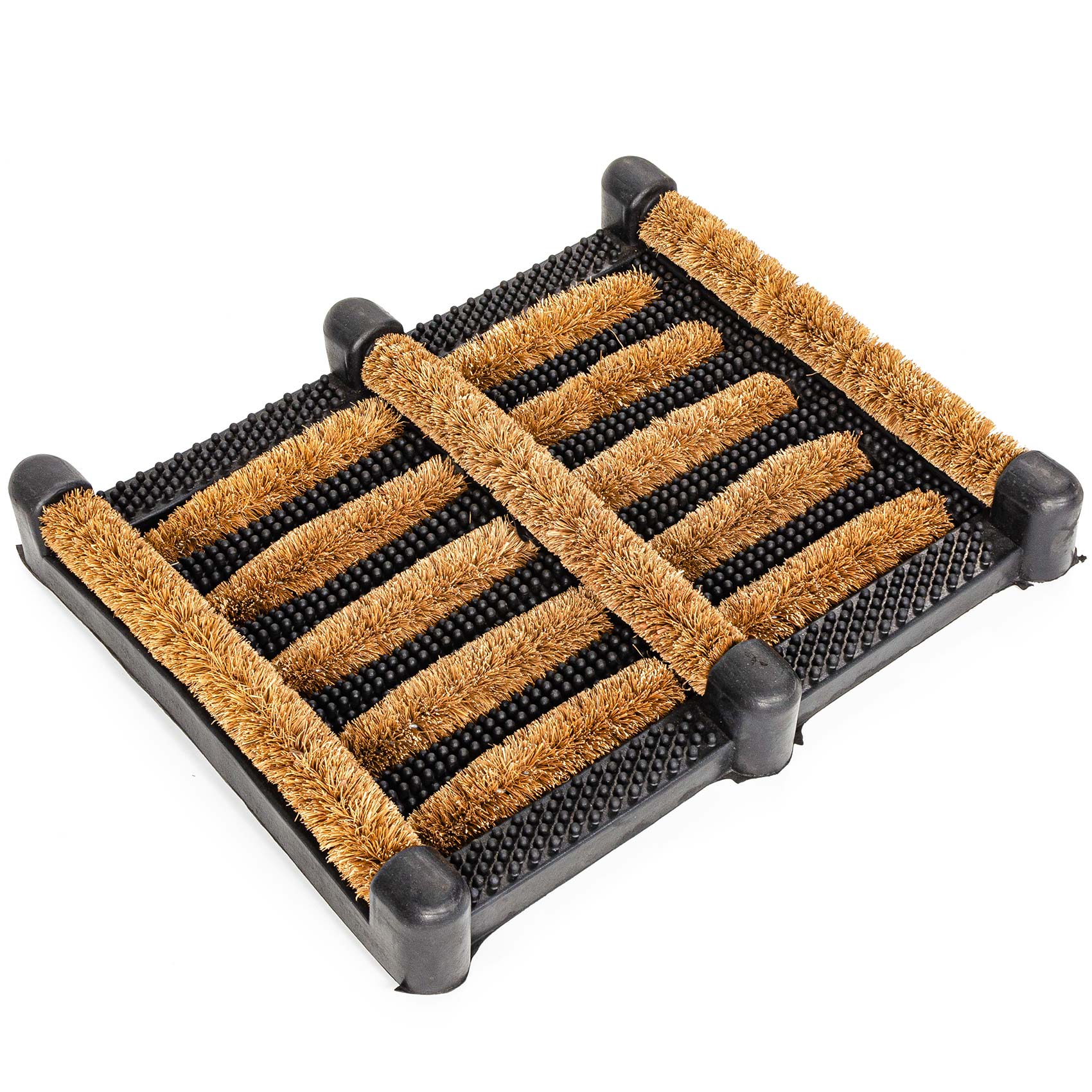 VSCRAP-030-035_10 Kokosmatte Gummi Kokos Fußmatte Fußabstreifer Fußabtreter Eco-Natur Beige 30x35cm