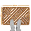 Kokosmatte Drahtgittermatte Fußmatte Kokos Eco-Natur Schmutzfangmatte Beige 40x60cm