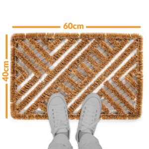 Kokosmatte Drahtgittermatte Fußmatte Kokos Eco-Natur Schmutzfangmatte Beige 40x60cm