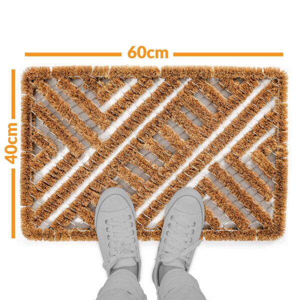 Kokosmatte Drahtgittermatte Fußmatte Kokos Eco-Natur Schmutzfangmatte Beige 40x60cm
