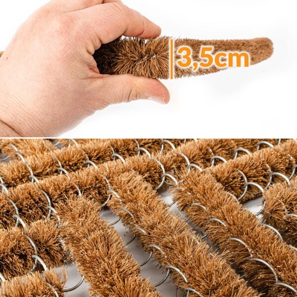 Kokosmatte Drahtgittermatte Fußmatte Kokos Eco-Natur Schmutzfangmatte Beige 40x60cm