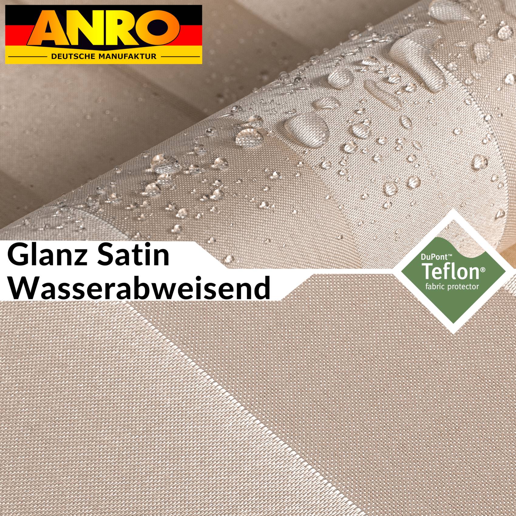 Duschvorhang Badewanne Textil Polyester Bad Vorhang waschbar mit Ringen Beige 3 Größen