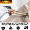 Duschvorhang Badewanne Textil Polyester Bad Vorhang waschbar mit Ringen Beige 3 Größen