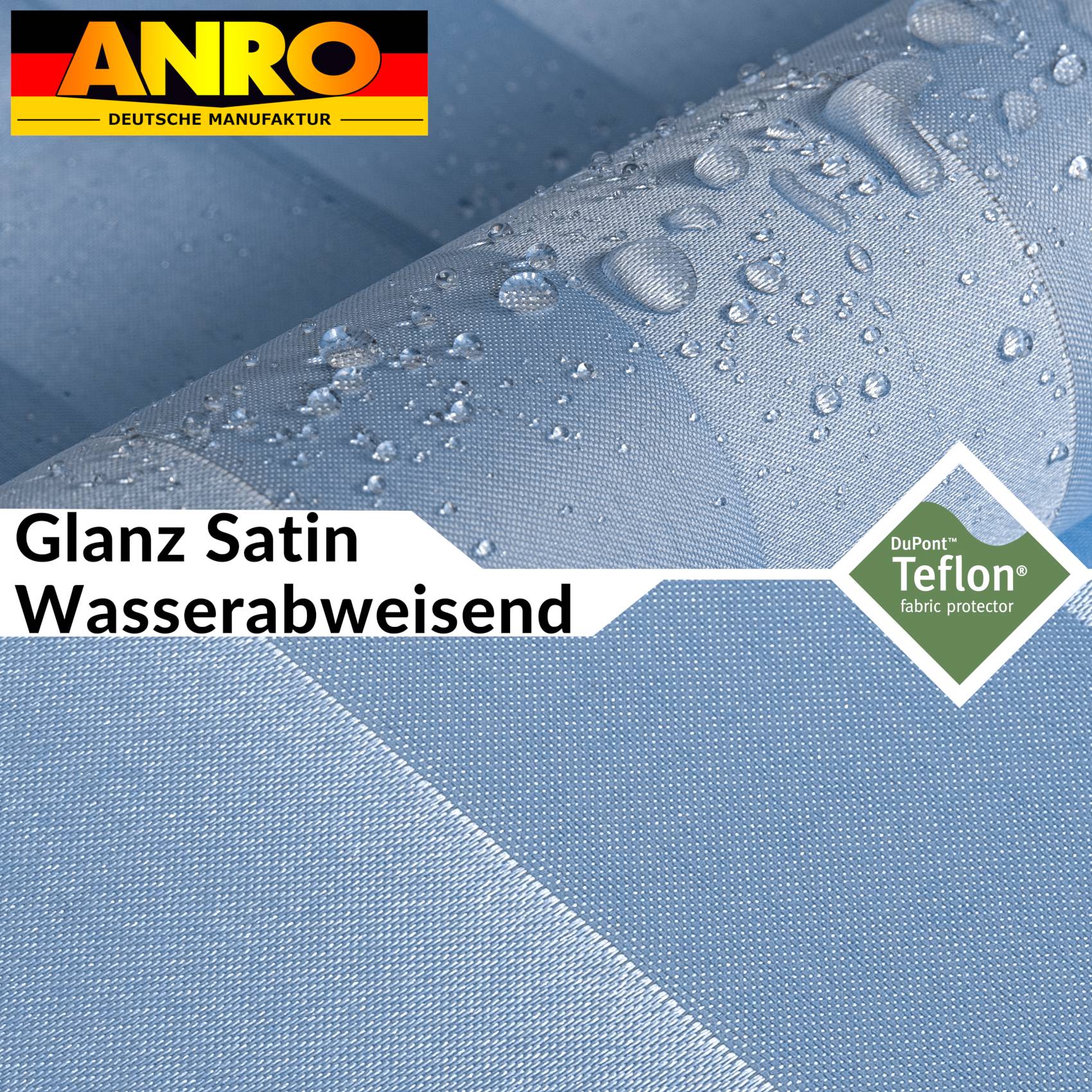 Duschvorhang Badewanne Textil Polyester Bad Vorhang waschbar mit Ringen Hellblau 3 Größen