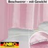 Duschvorhang Badewanne Textil Polyester Bad Vorhang waschbar mit Ringen Rosa 3 Größen