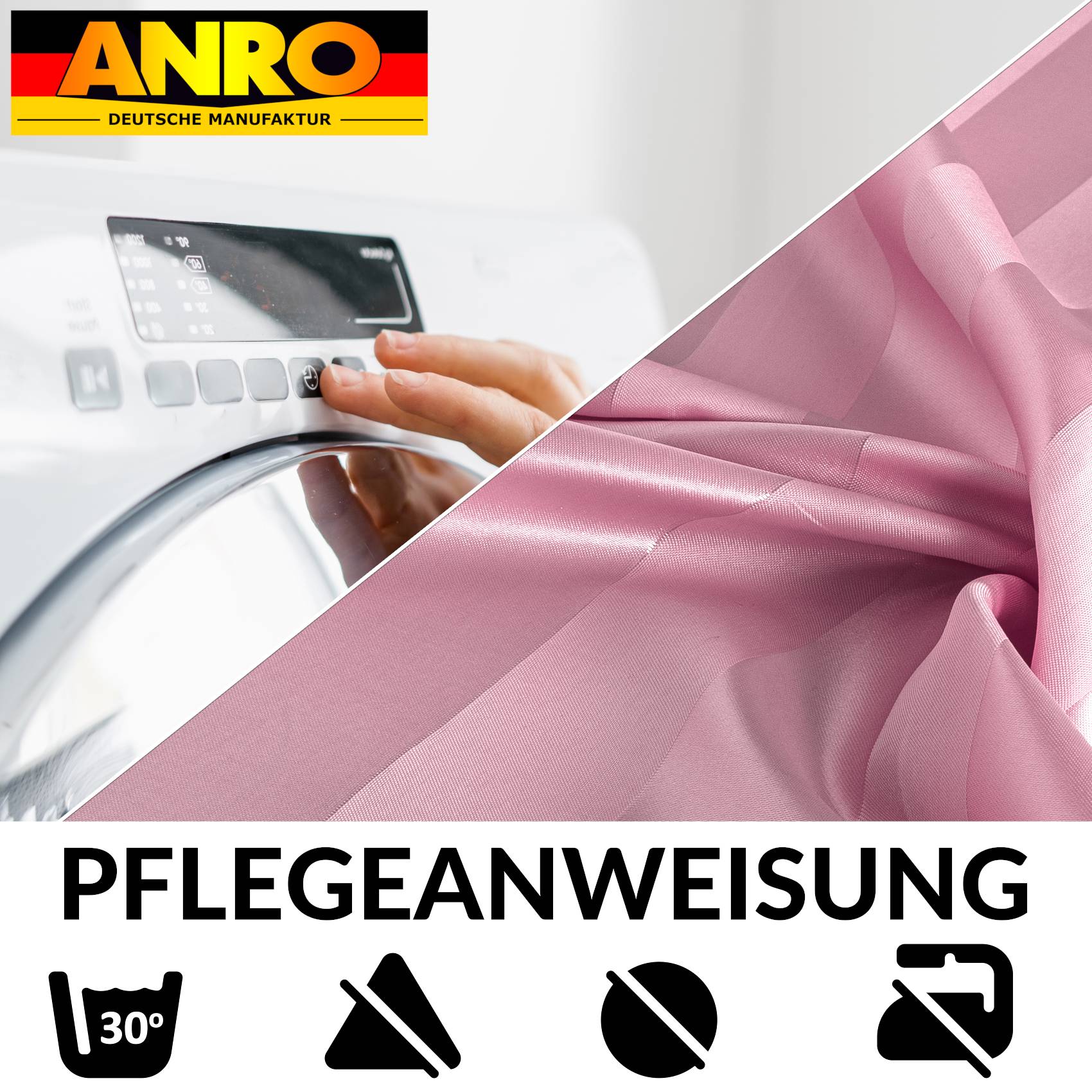 DUSCH-ROSA-120_70 Duschvorhang Badewanne Textil Polyester Bad Vorhang waschbar mit Ringen Rosa 3 Größen