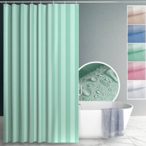 Duschvorhang Badewanne Textil Polyester Bad Vorhang waschbar mit Ringen Grün 3 Größen