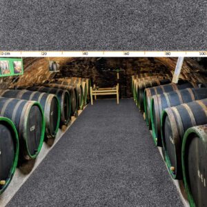 Flur Läufer Teppich Läufer Sauberlaufmatten Eingangsbereich Meterware POET Breite 160cm Grau