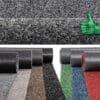Flur Läufer Teppich Läufer Sauberlaufmatten Eingangsbereich Meterware POET Breite 160cm Grau