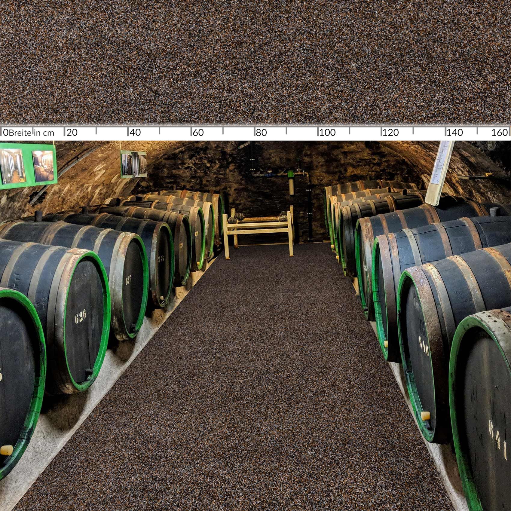 Flur Läufer Teppich Läufer Sauberlaufmatten Eingangsbereich Meterware POET Breite 160cm Braun – 1000 x 160 cm