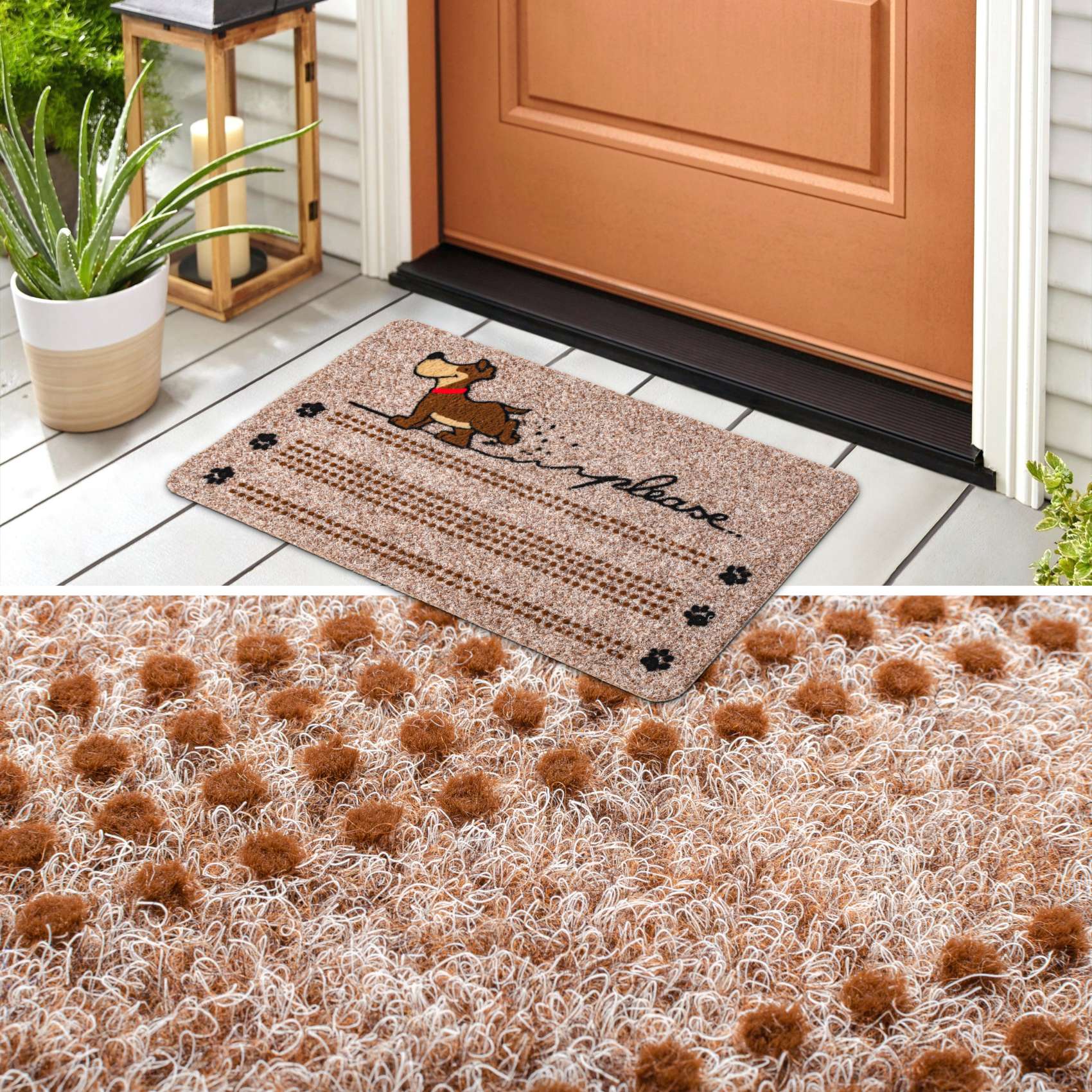 EF21222_50 Schmutzfangmatte Fußmatte Sauberlaufmatte Eingangsmatte Motiv Hund 40x70cm