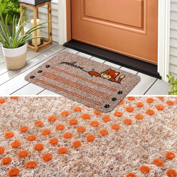 Fußmatte Schmutzfangmatte Sauberlaufmatte Eingangsmatte Motiv Katze 40x70cm