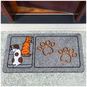 Schmutzfangmatte Fußmatte Sauberlaufmatte Eingangsmatte Motiv Pfoten 40x70cm