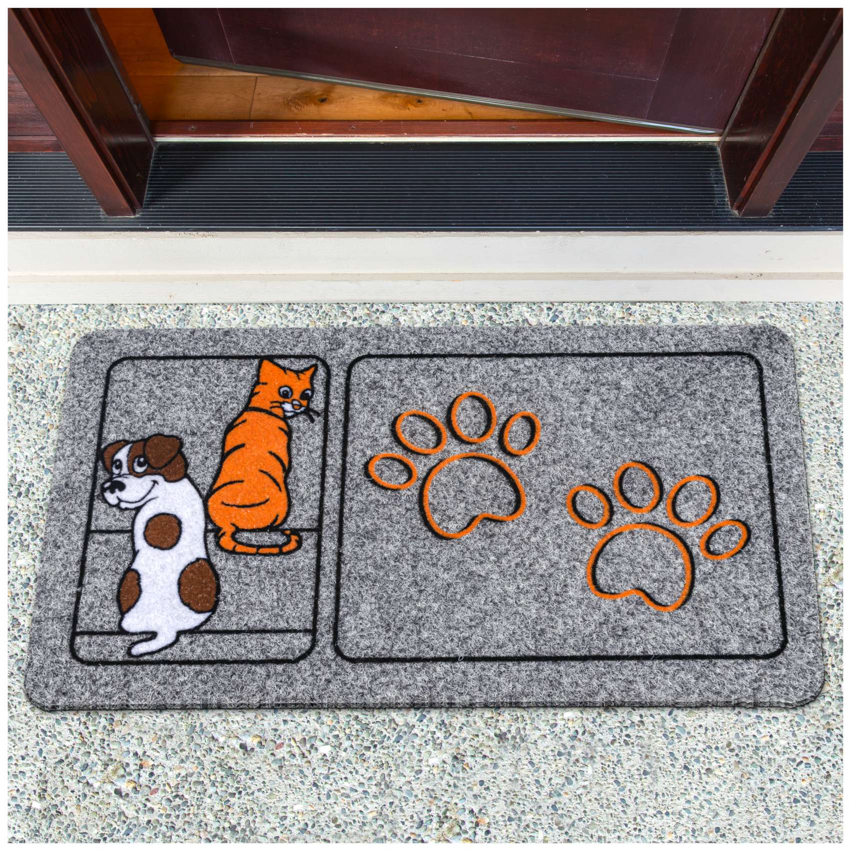 EF22134_10 Schmutzfangmatte Fußmatte Sauberlaufmatte Eingangsmatte Motiv Pfoten 40x70cm