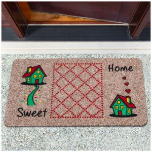 Fußmatte Schmutzfangmatte Sauberlaufmatte Eingangsmatte Motiv Sweet Home 40x70cm