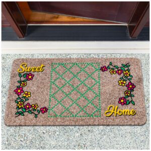Schmutzfangmatte Fußmatte Sauberlaufmatte Eingangsmatte Motiv Sweet Home 40x70cm