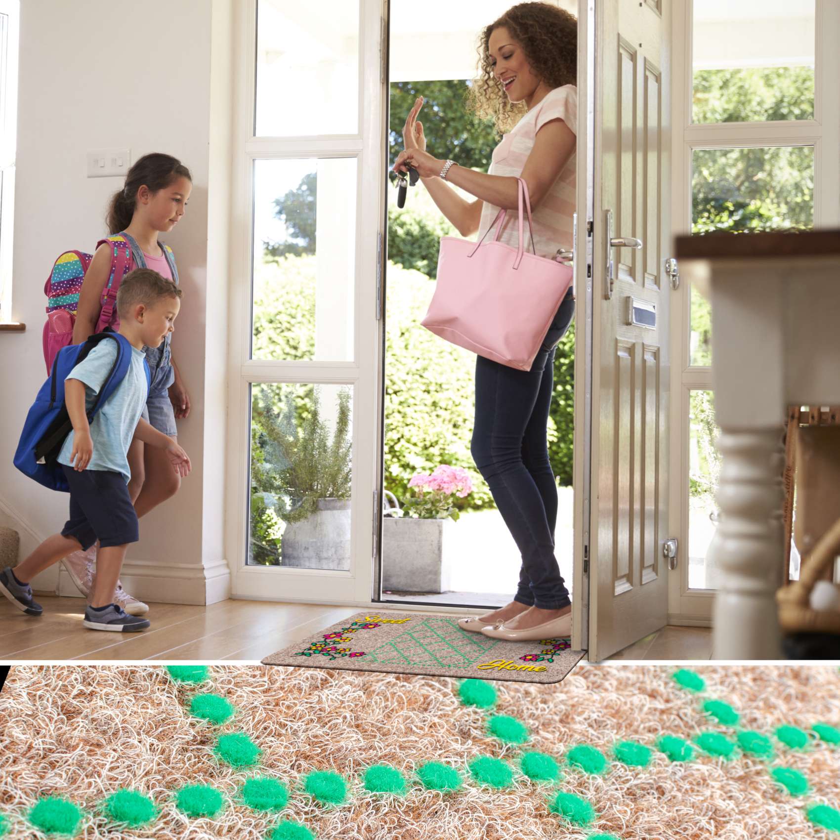 EF22214_20 Schmutzfangmatte Fußmatte Sauberlaufmatte Eingangsmatte Motiv Sweet Home 40x70cm