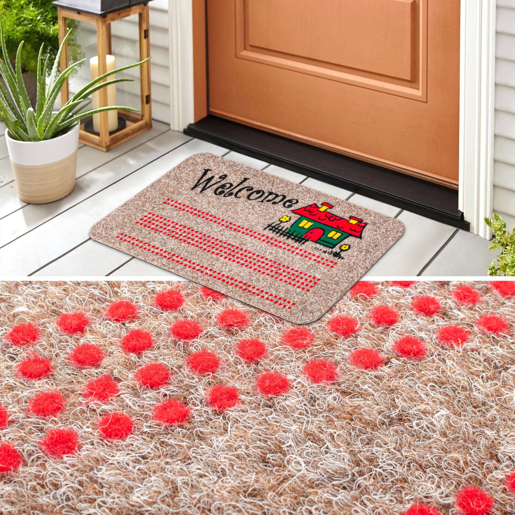 EF21936_50 Schmutzfangmatte Fußmatte Sauberlaufmatte Eingangsmatte Motiv Welcome Home 40x70cm