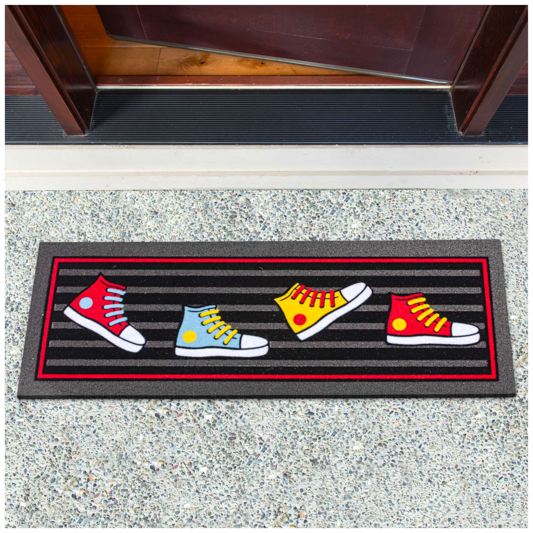 EF21801_10 Schmutzfangmatte Fußmatte Sauberlaufmatte Schmutzmatte Motiv Sneaker 25x68cm