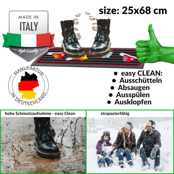 Schmutzfangmatte Fußmatte Sauberlaufmatte Schmutzmatte Motiv Sneaker 25x68cm