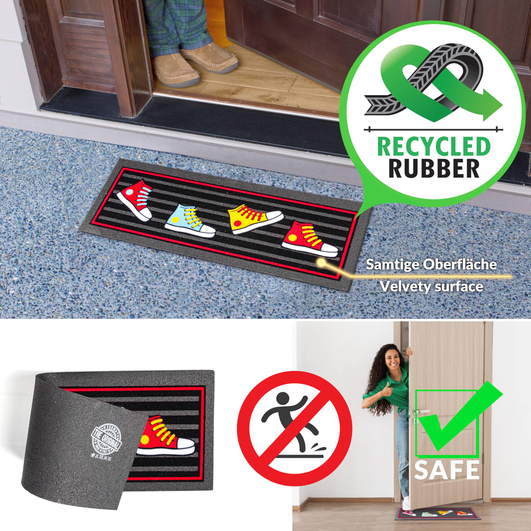 EF21801_60 Schmutzfangmatte Fußmatte Sauberlaufmatte Schmutzmatte Motiv Sneaker 25x68cm