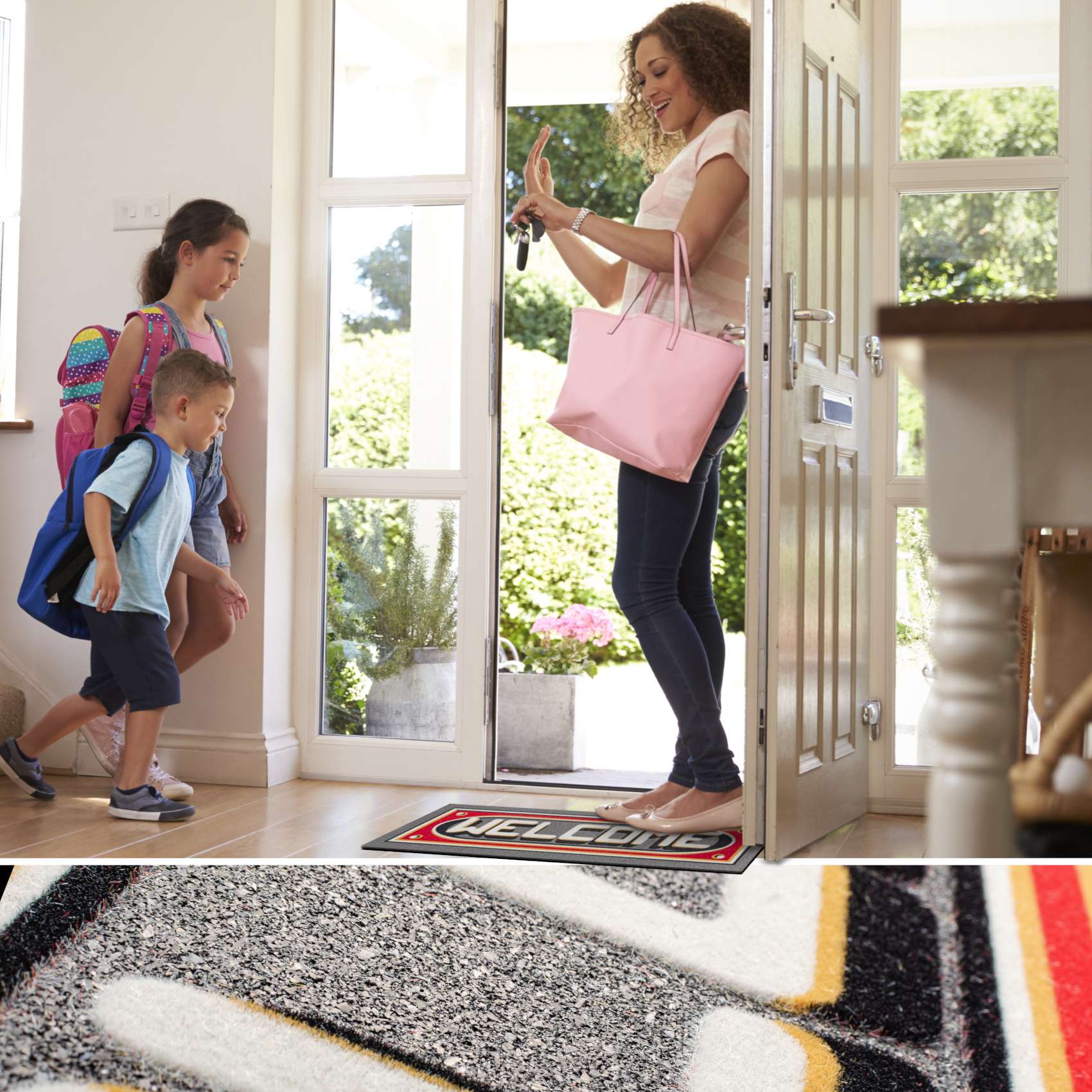 EF21802_20 Schmutzfangmatte Fußmatte Sauberlaufmatte Schmutzmatte Motiv Welcome 25x68cm