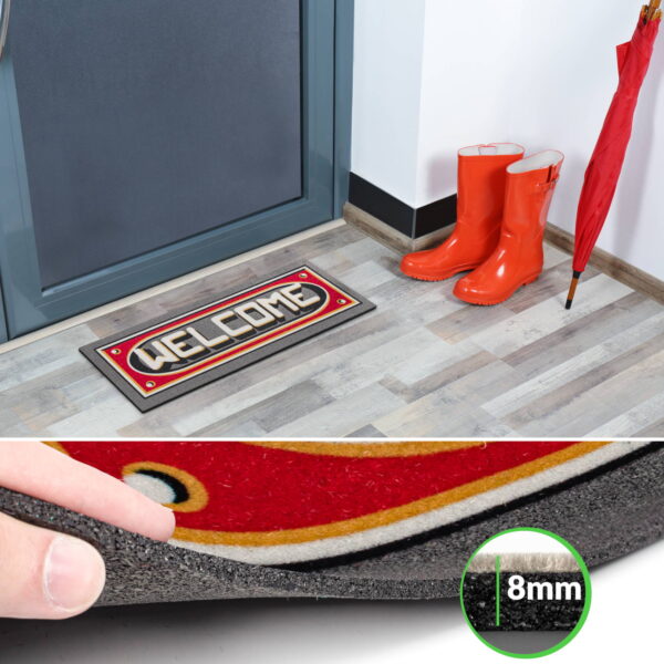 Schmutzfangmatte Fußmatte Sauberlaufmatte Schmutzmatte Motiv Welcome 25x68cm