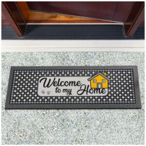Schmutzfangmatte Fußmatte Sauberlaufmatte Schmutzmatte Motiv Welcome Home 25x68cm