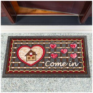 Schmutzfangmatte Fußmatte Sauberlaufmatte Schmutzmatte Motiv Come In – Herz 40x68cm