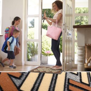 Schmutzfangmatte Fußmatte Sauberlaufmatte Schmutzmatte Motiv Flechtwerk Braun 40x68cm