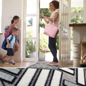 Schmutzfangmatte Fußmatte Sauberlaufmatte Schmutzmatte Motiv Flechtwerk Grau 40x68cm