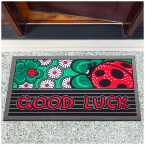 Schmutzfangmatte Fußmatte Sauberlaufmatte Schmutzmatte Motiv Good Luck 40x68cm