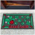 Schmutzfangmatte Fußmatte Sauberlaufmatte Schmutzmatte Motiv Good Luck Marienkäfer 40x68cm