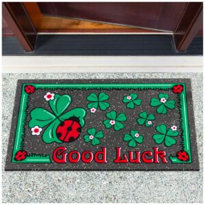 Schmutzfangmatte Fußmatte Sauberlaufmatte Schmutzmatte Motiv Good Luck Marienkäfer 40x68cm