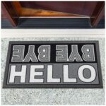 Schmutzfangmatte Fußmatte Sauberlaufmatte Schmutzmatte Motiv Hello Bye Bye - Glitzer 40x68cm