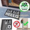 Schmutzfangmatte Fußmatte Sauberlaufmatte Schmutzmatte Motiv Hello Bye Bye – Glitzer 40x68cm